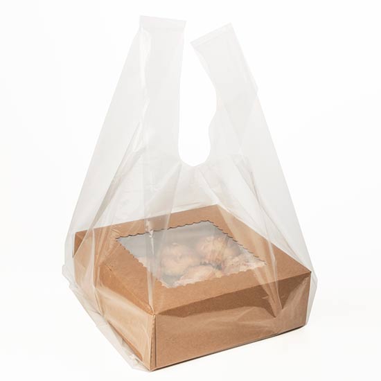Plastic Carrier Bags Transparent 25.4x22.9x52.1cm