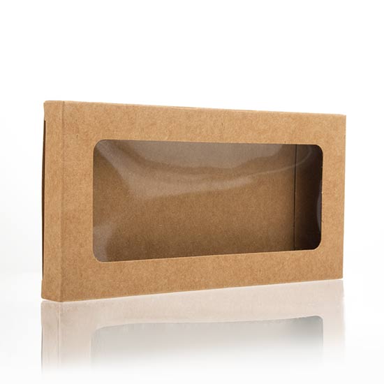 Kraft Gift Boxes with Window 10.2x2.1x13.8cm