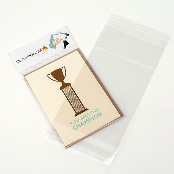 Headerbags open Header 9,7x13,2cm voor eigen Kopkaart (100 stuks) [IHB3X5]