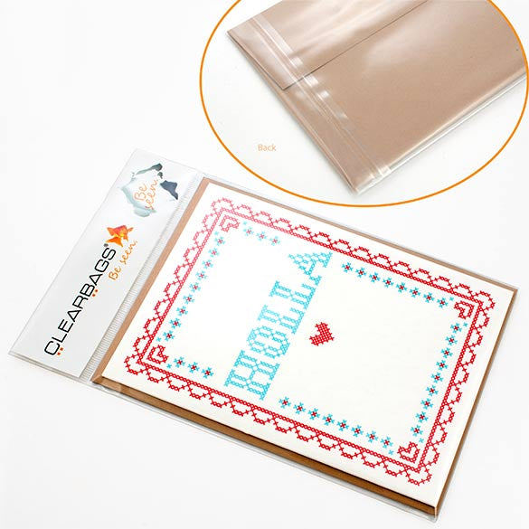 Headerbags open Header 13,8x18,4cm voor eigen Kopkaart (100 stuks) [IHB5X7]