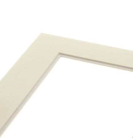 Passepartout Dubbeldik Ivoor/Zilver 27,9x35,6cm met 20,6x27cm Venster (10 stuks) [MD20072]