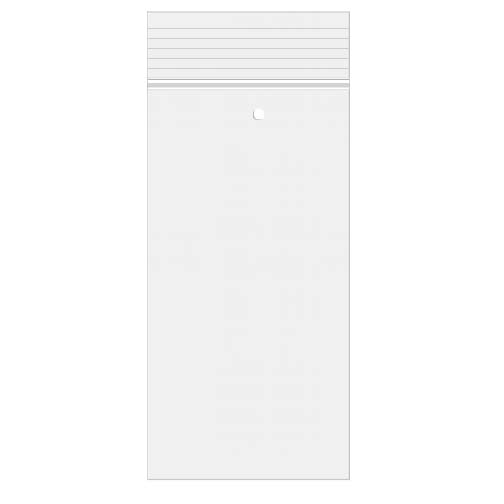 Grip Seal Bags with Vent-hole 5x20.5cm Crystal Clear PP 50 micron