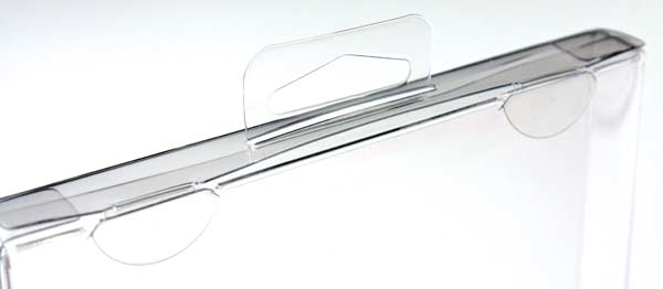 Plastic Gift Boxes 5.1x5.1x30.8cm Crystal Clear with Hanger in middle