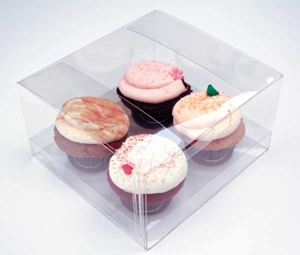 Cupcake Dozen voor 4 standaard cupcakes of muffins 19.1x17.8x10.2cm (100 Stuks) [CBS177]