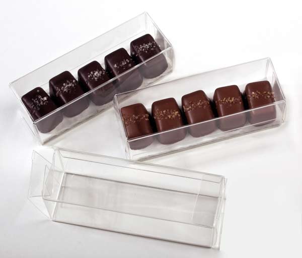 Plastic Gift Boxes for "chocolate" Truffels 3.5x3.5x10.8cm