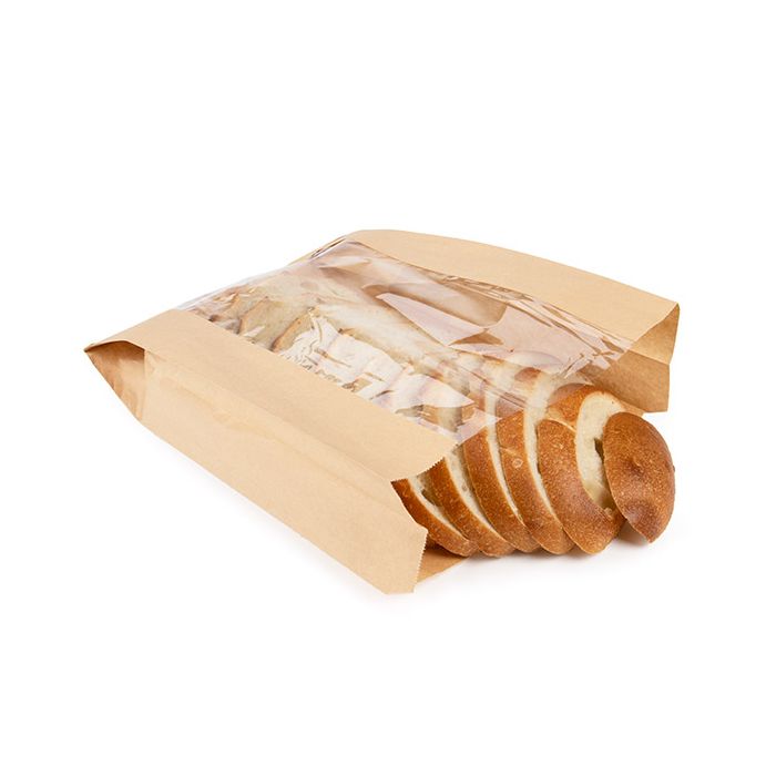 Kraft Zakken 26x10,2x35,6 cm Met Side Gussed (100 Stuks) [KBB5]