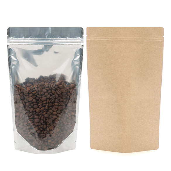 Stazakken Transparant/Kraft 17x9x28,5cm | 340 gram (100 stuks) [ZBGK4]