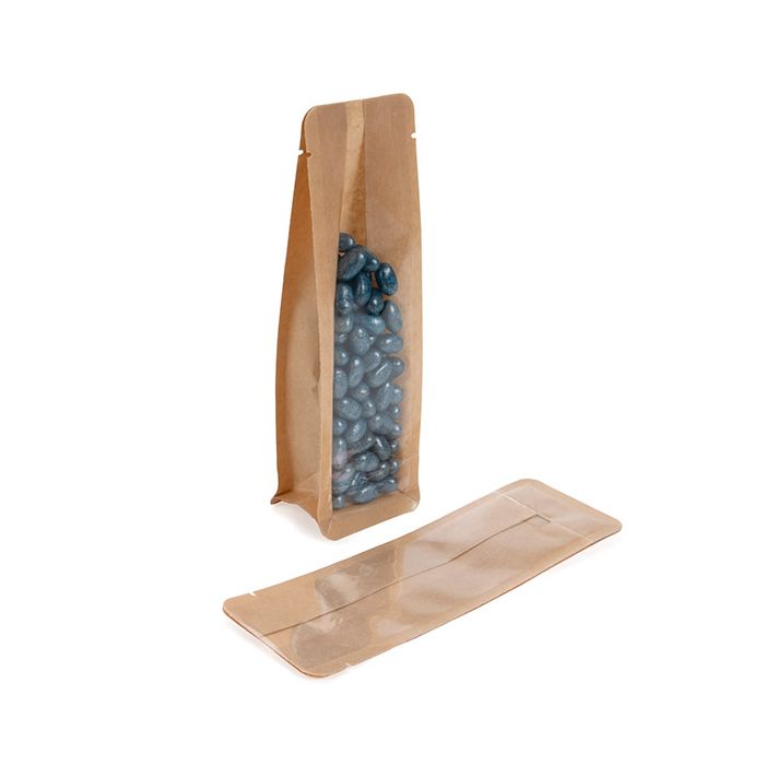 Blokbodemzakken kraft 6x5.1x19.1 cm (100 stuks) [BB1K]