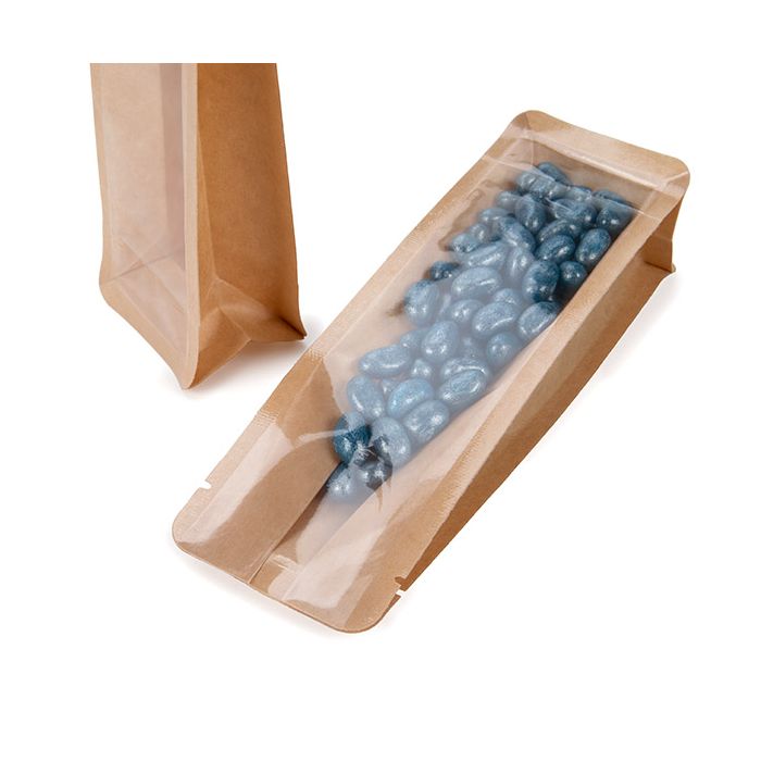 Blokbodemzakken kraft 6x5.1x19.1 cm (100 stuks) [BB1K]