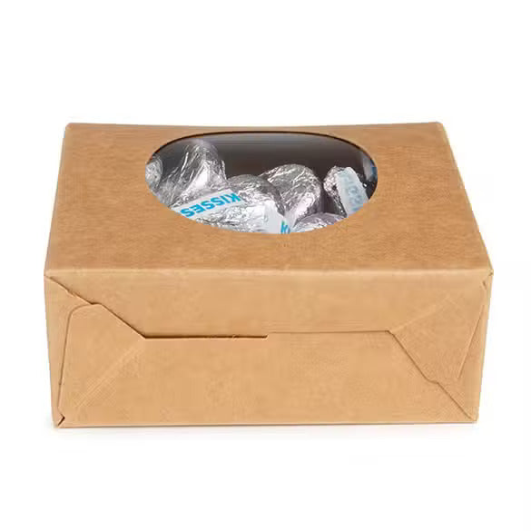 Kraftdoosjes Met Rond Venster 8,9x3,8x10,2 cm (25 stuks) [FS340]