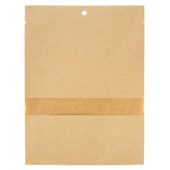 Zakken Kraft Composteerbaar 13,7x18,5cm met Venster en Sealbaar (100 stuks) [KHS57W]
