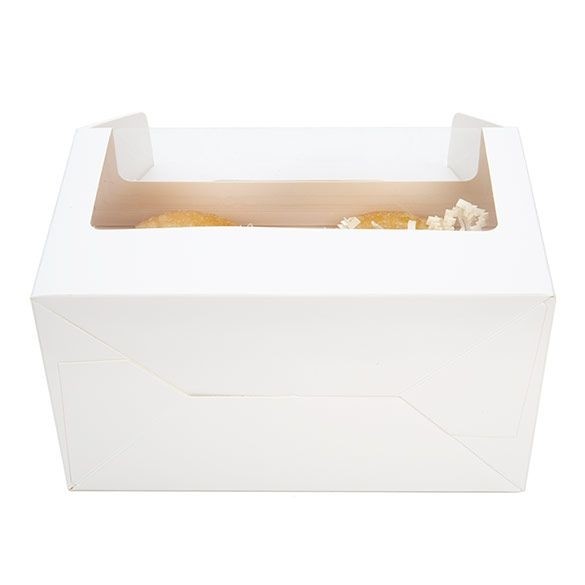 Witte Kraft Doosjes Met Handvat En Venster 17.8x10.2x10.2 cm (25 stuks) [WGWG173]