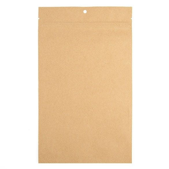 Kraft Gripzakken 15.2 x 23.5 cm met ophanggat (100 stuks) [HZBB7K]