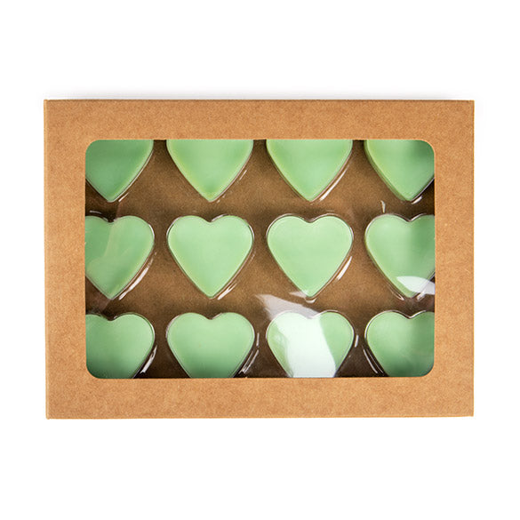 Kraft Dozen voor Hangemaakt Snoep, Hartjes insert 10.2x2.1x13.8cm (25 stuks) [CNDYH271]