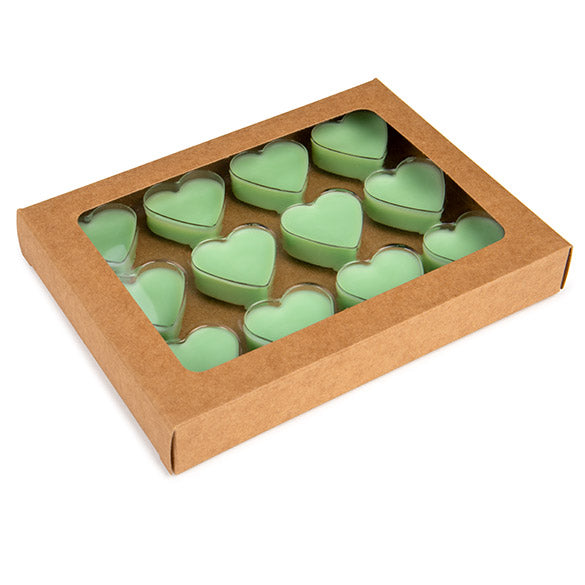 Kraft Dozen voor Hangemaakt Snoep, Hartjes insert 10.2x2.1x13.8cm (25 stuks) [CNDYH271]