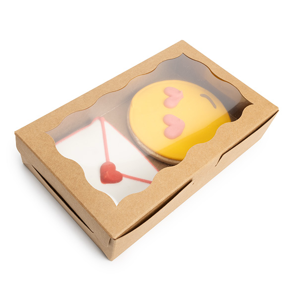 Kraft Doosjes met Gegolfd Venster 17,8x3,8x11cm (25 stuks) [WKRG74]