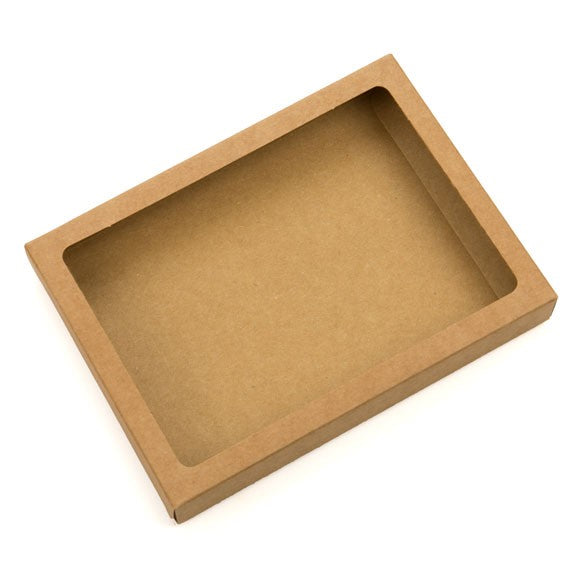 Kraftdoosjes 12,4x2,2x16,8cm Uitgesneden Venster (25 stuks) [WKR267]