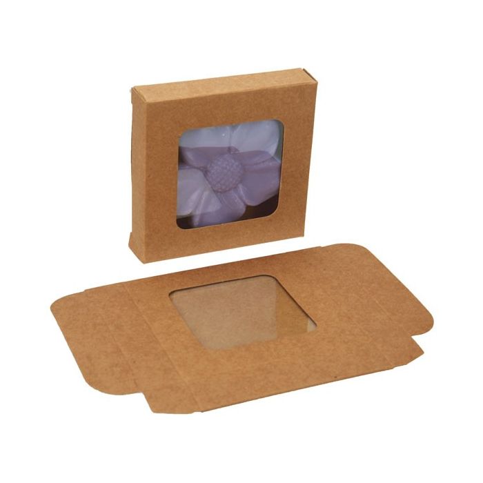 Kraft Gift Boxes with Window 7x1.4x6.8cm
