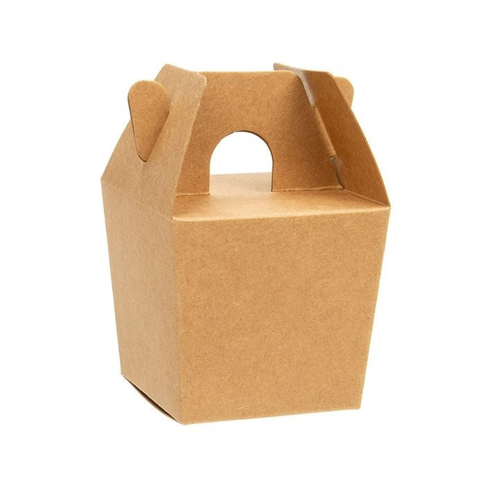 Kraft  takeaway doos 6 x 5.1 x 5.4 cm (25 stuks) [FS381]