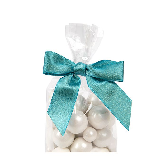 Strikken Voorgestrikt Gemetalliseerd Teal 8,9 cm (25 Stuks) [MBOWTL]