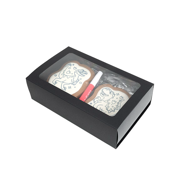 Tweedelige Papieren Dozen Zwart 21x12,7x5,7cm (25 stuks) [MBS10B]