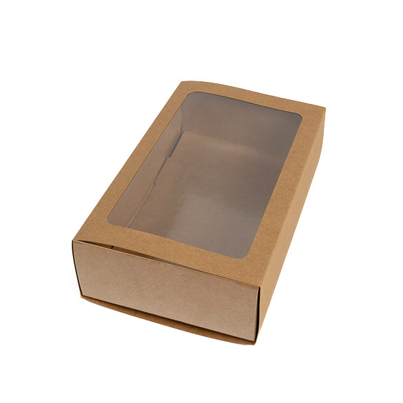 Tweedelige Papieren Dozen Kraft 21x12,7x5,7cm (25 stuks) [MBS10K]