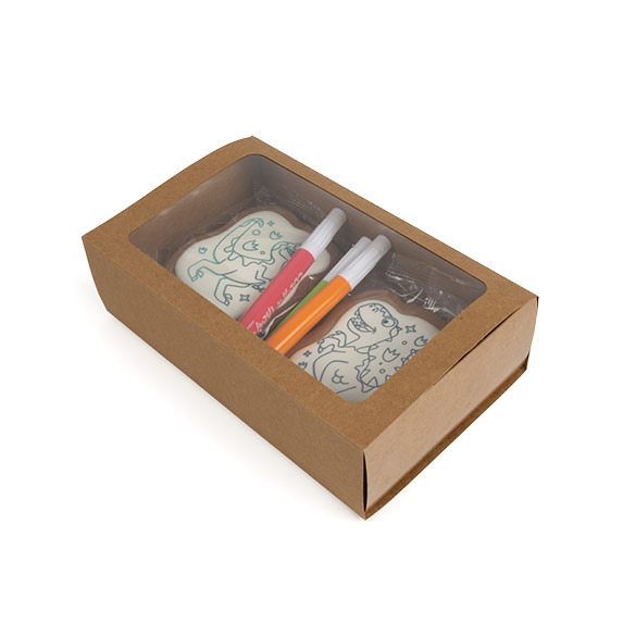 Tweedelige Papieren Dozen Kraft 21x12,7x5,7cm (25 stuks) [MBS10K]