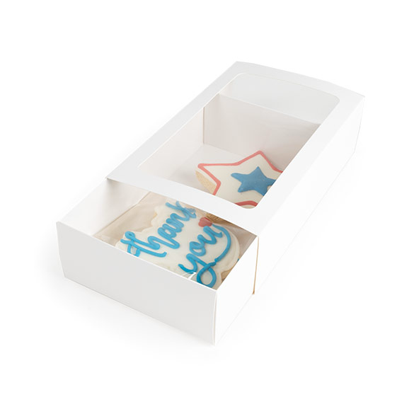 Tweedelige Papieren Dozen Wit 21x12,7x5,7cm (25 stuks) [MBS10W]