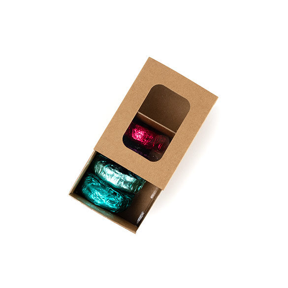 Tweedelige Papieren Dozen Kraft 9,5x6,4x5,7cm (25 stuks) [MBS8K]