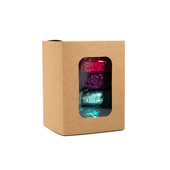 Tweedelige Papieren Dozen Kraft 9,5x6,4x5,7cm (25 stuks) [MBS8K]