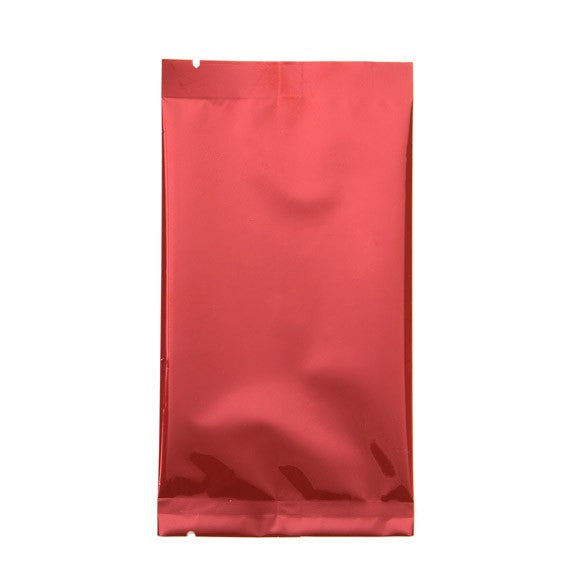 Plastic Zakken Rood 7,5x14cm Gemetalliseerd en Sealbaar (100 stuks) [SVP35HR]