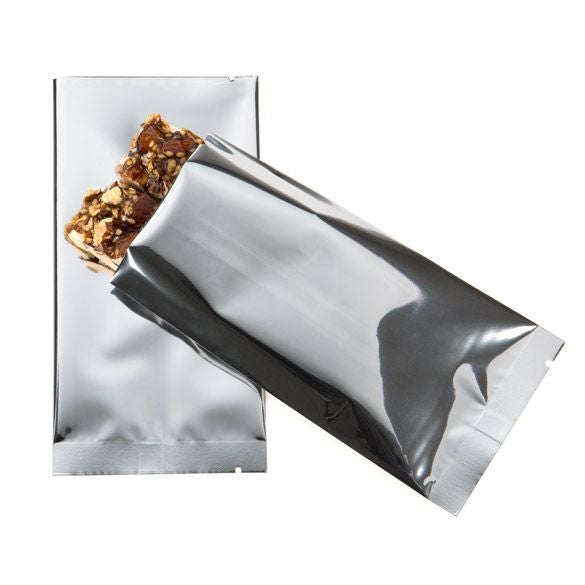 Plastic Zakken Zilver 7,5x14cm Gemetalliseerd en Sealbaar (100 stuks) [SVP35HS]