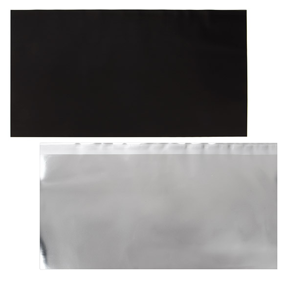 Folie Topper Gemetalliseerd Mat Zwart 17,8x33 cm (25 Stuks) [MT2MB]