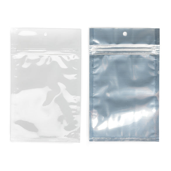Gripzakken Transparant/Wit 9x12,5cm (100 stuks) [HZBB4CW]