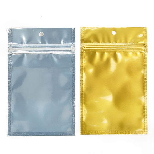 Gripzakken Transparant/Goud 9x12,5cm (100 stuks) [HZBB4CG]