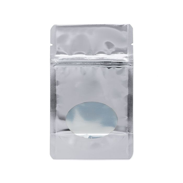 Stazakken Zilver met ovaal Venster 8x5x13cm | 28 gram (100 stuks) [ZBGMO1S]