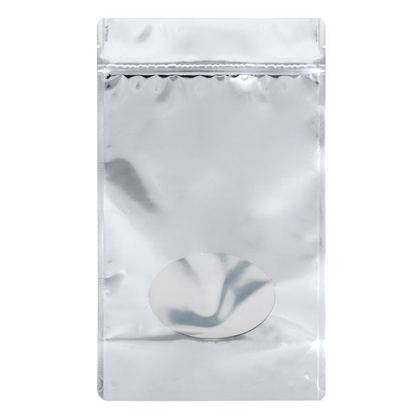 Stazakken Zilver met ovaal Venster 17,1x8,9x28,6cm | 340 gram (100 stuks) [ZBGMO4S]