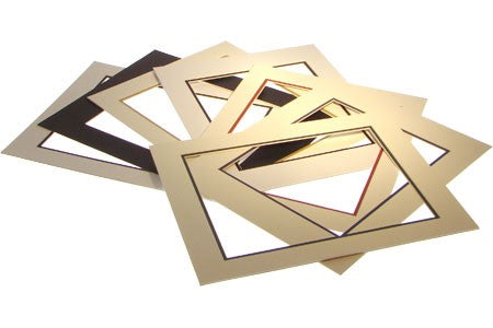 Passepartout Dubbeldik Ivoor/Zwart 27,9x35,6cm met 19,4x24,5cm Venster (10 stuks) [MD20051]
