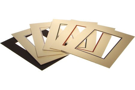 Passepartout Dubbeldik Ivoor/Steen Rood 20,3x25,4cm met 11,8x16,8cm Venster (10 stuks) [MD20042]