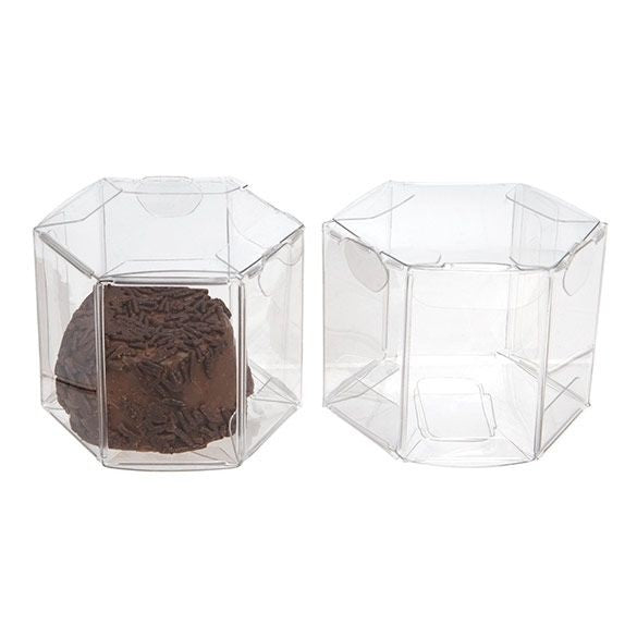 6-Hoekige Plastic Doos 4.4 x 4.4 x 3.8 cm (25 stuks) [FS353]