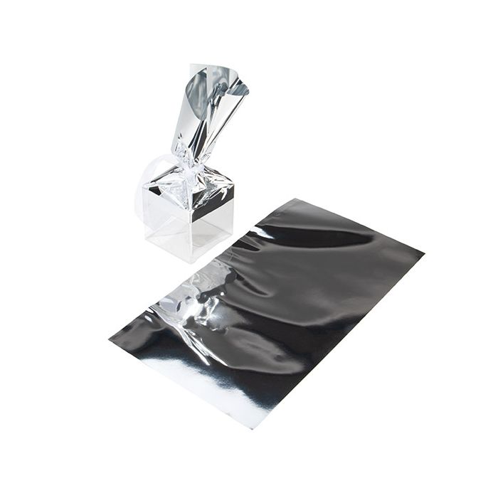 Folie Topper Gemetalliseerd Zilver 12,7x22,9 cm (25 Stuks) [MT1S]
