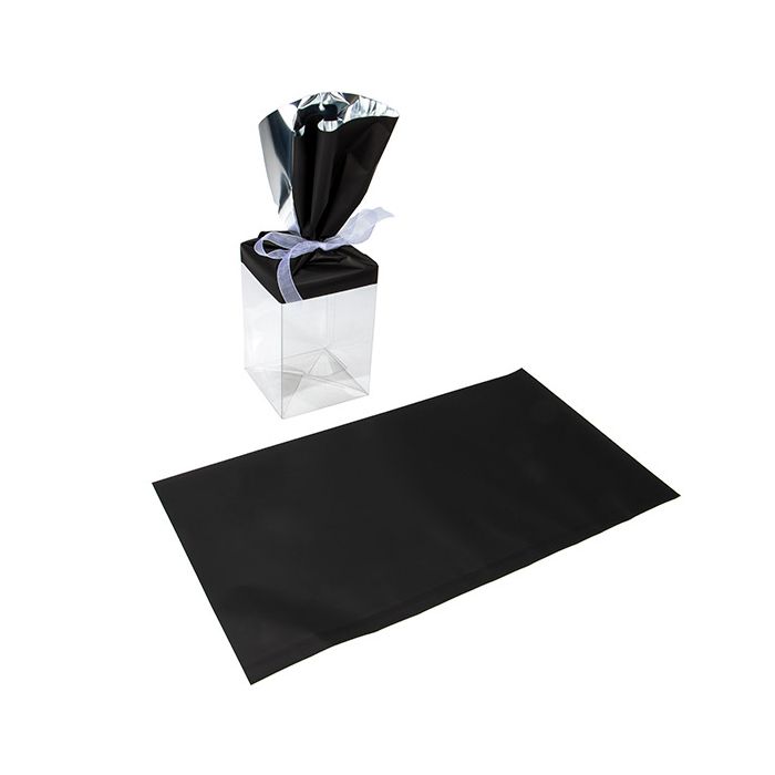 Folie Topper Gemetalliseerd Mat Zwart 22,9x43,2 cm (25 Stuks) [MT3MB]
