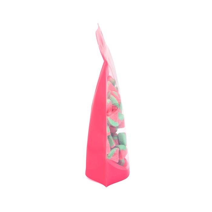 Stazakken Neon Roze 13x7.9x20.6 cm met Rond ophanggat (100 stuks) [ZBGN3PK]