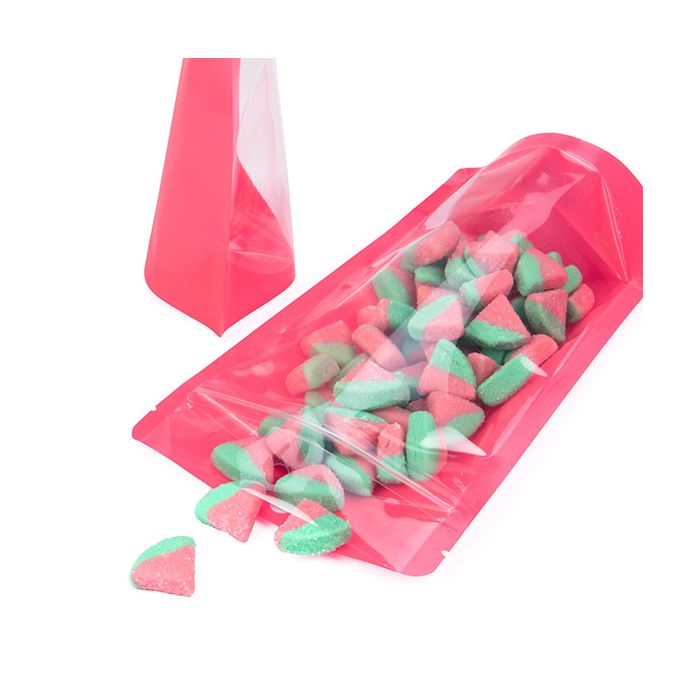 Stazakken Neon Roze 13x7.9x20.6 cm met Rond ophanggat (100 stuks) [ZBGN3PK]