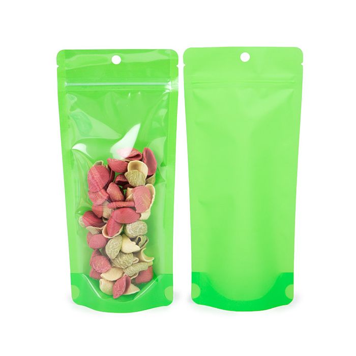 Stazakken Neon Groen 10.8x6x23.8 cm met Rond ophanggat (100 stuks) [ZBGN1NGR]