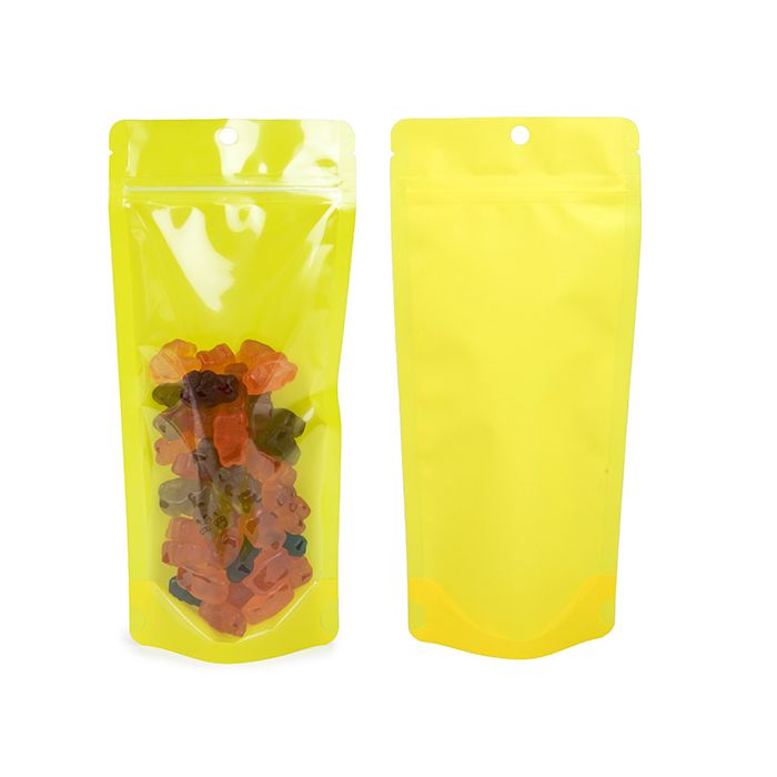 Stazakken Neon Geel 10.8x6x23.8 cm met Rond ophanggat (100 stuks) [ZBGN1NYW]