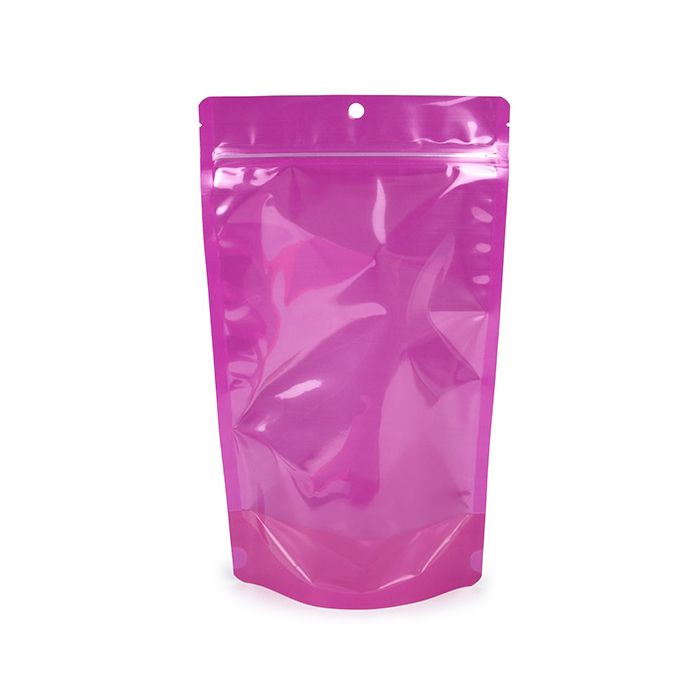 Stazakken Neon Paars 17.1x8.9x28.6 cm met Rond ophanggat (100 stuks) [ZBGN4PR]