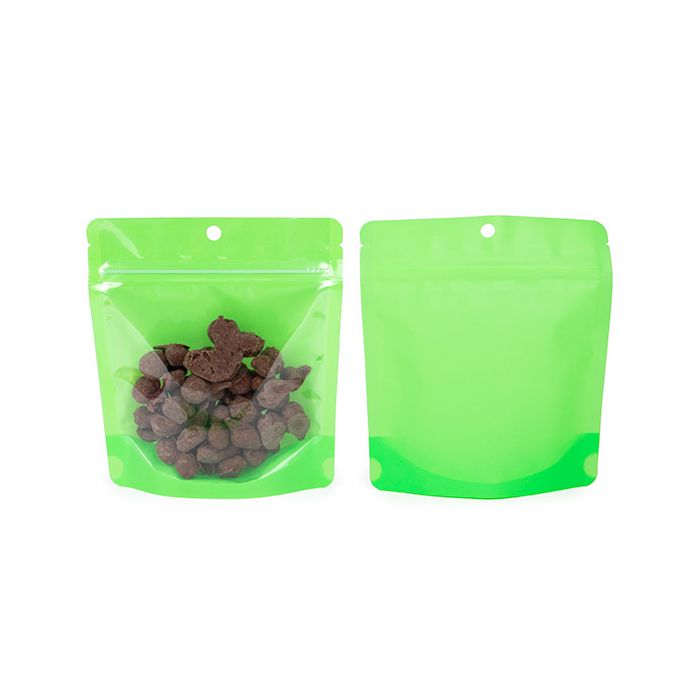 Stazakken Neon Groen 15.9x6.4x14.6 cm met Rond ophanggat (100 stuks) [ZBGNSHZGR]