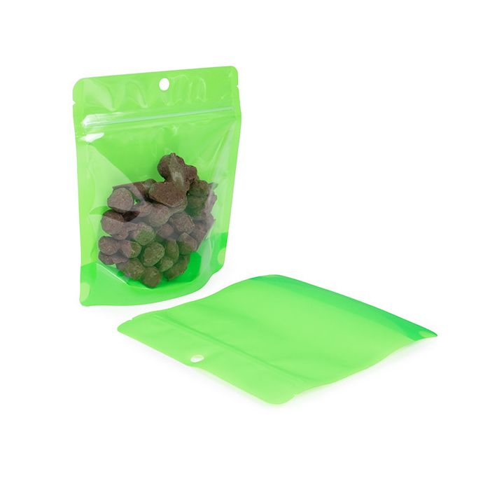 Stazakken Neon Groen 15.9x6.4x14.6 cm met Rond ophanggat (100 stuks) [ZBGNSHZGR]