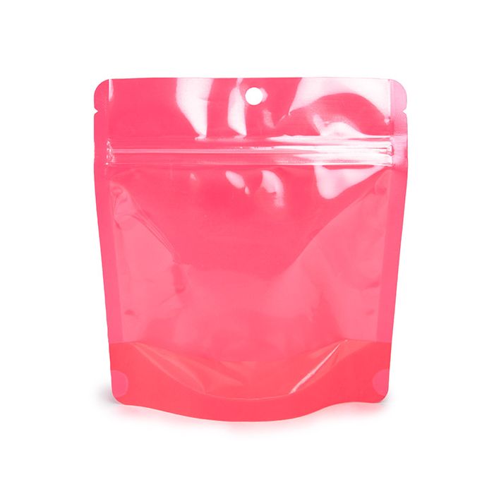 Stazakken Neon Roze 15.9x6.4x14.6 cm met Rond ophanggat (100 stuks) [ZBGNSHZPK]